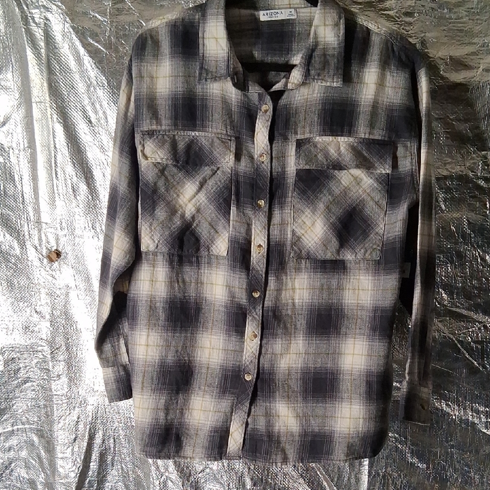 Plaid Button-Up Shirt
